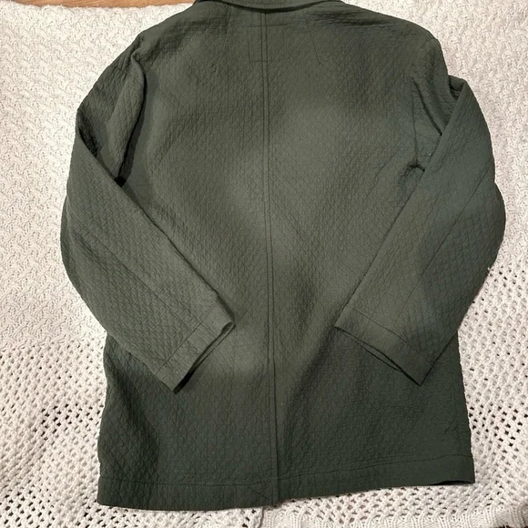 Madewell diamond jacquard shaw blazer olive green women's size small 100%Cotton - Picture 7 of 12